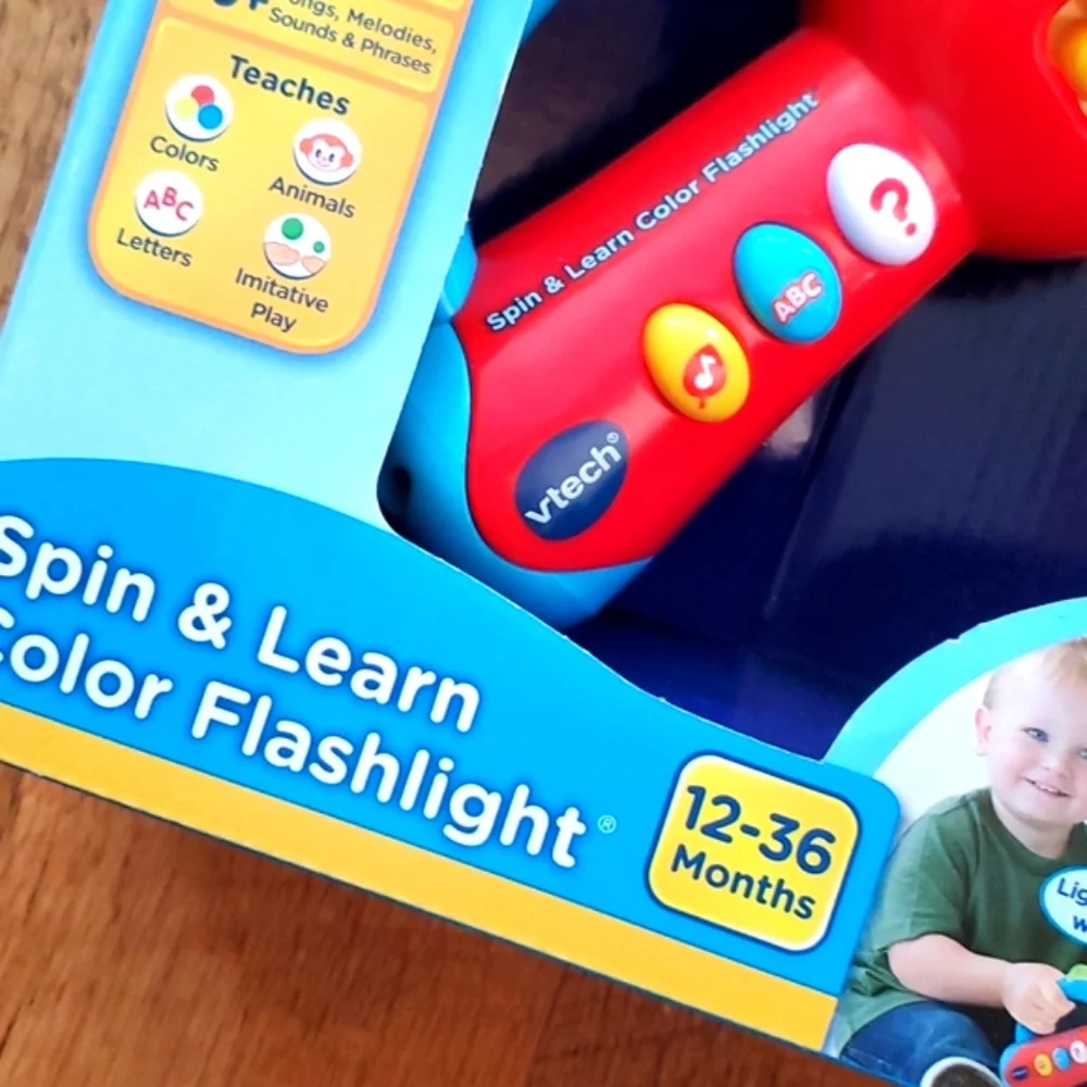 VTech Kids NIB Spin and Learn Color Flashlight for‎ 12-36M
